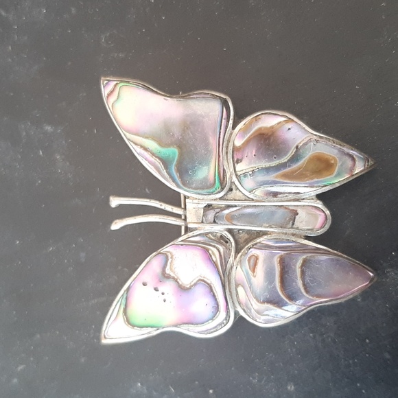 Vintage Alpaca Mexico butterfly brooches - Picture 4 of 6